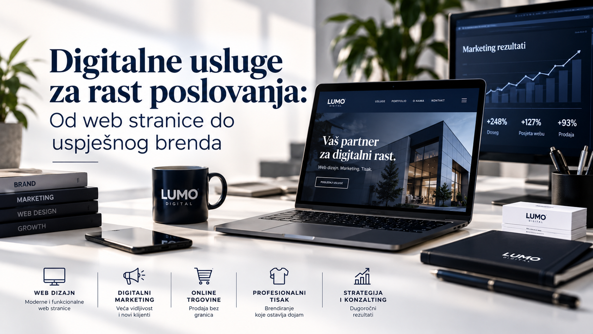 Digitalne usluge za rast poslovanja: Od web stranice do uspješnog brenda