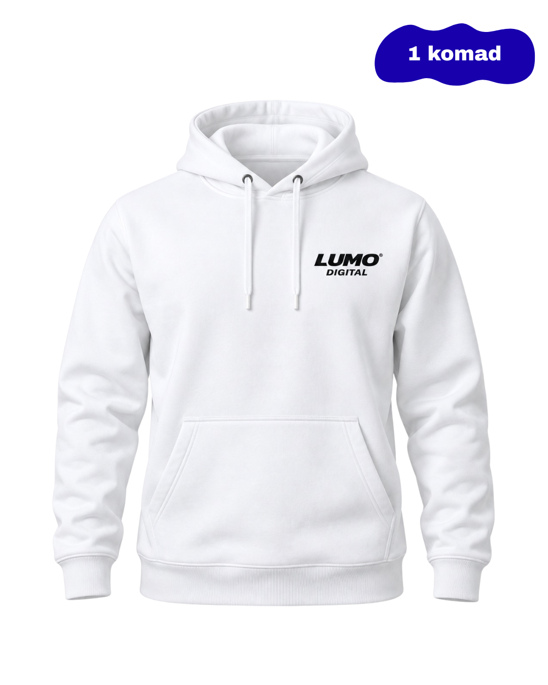 LUMO Basic – Personalizirana bijela hoodie majica